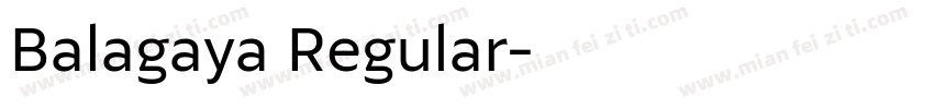 Balagaya Regular字体转换